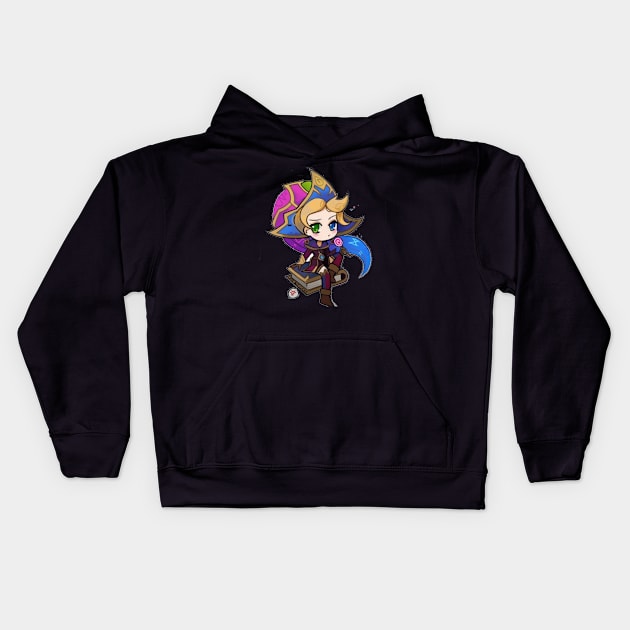 Zoe Witch Chibi Kids Hoodie by sujeto3571